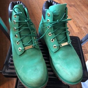 Timberland boys green boots